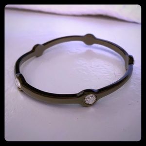 Bangle bracelet with diamond accents